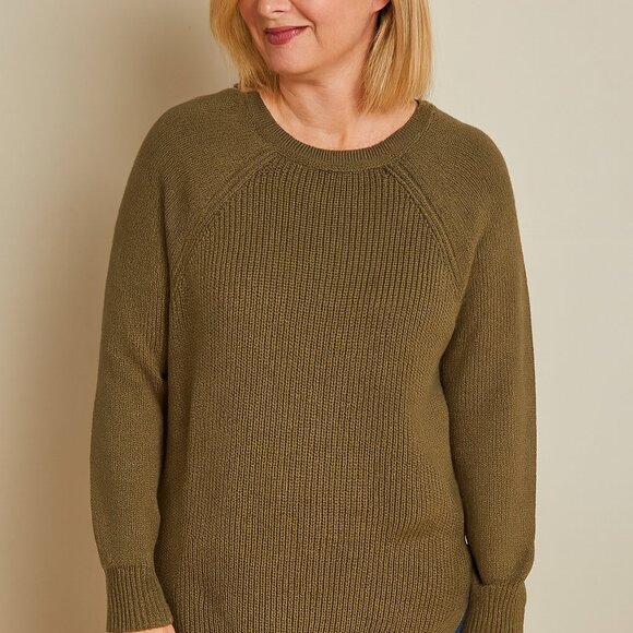 RD Style Sweaters - Cozy Chic RD Style Olive Rowca Sweater | XL Hi-Lo Hem, Textured Knit